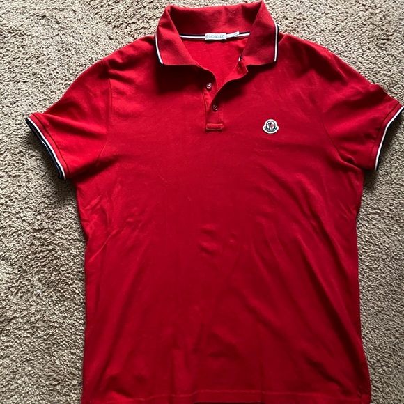Moncler polo shirt red size M
